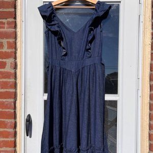 Gunne Sax Denim Pinafore Dress
